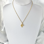 Gold Engraved Snake Necklace image 1