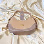 Camel & Mocha Buckle Front Shoulder Bag image 2