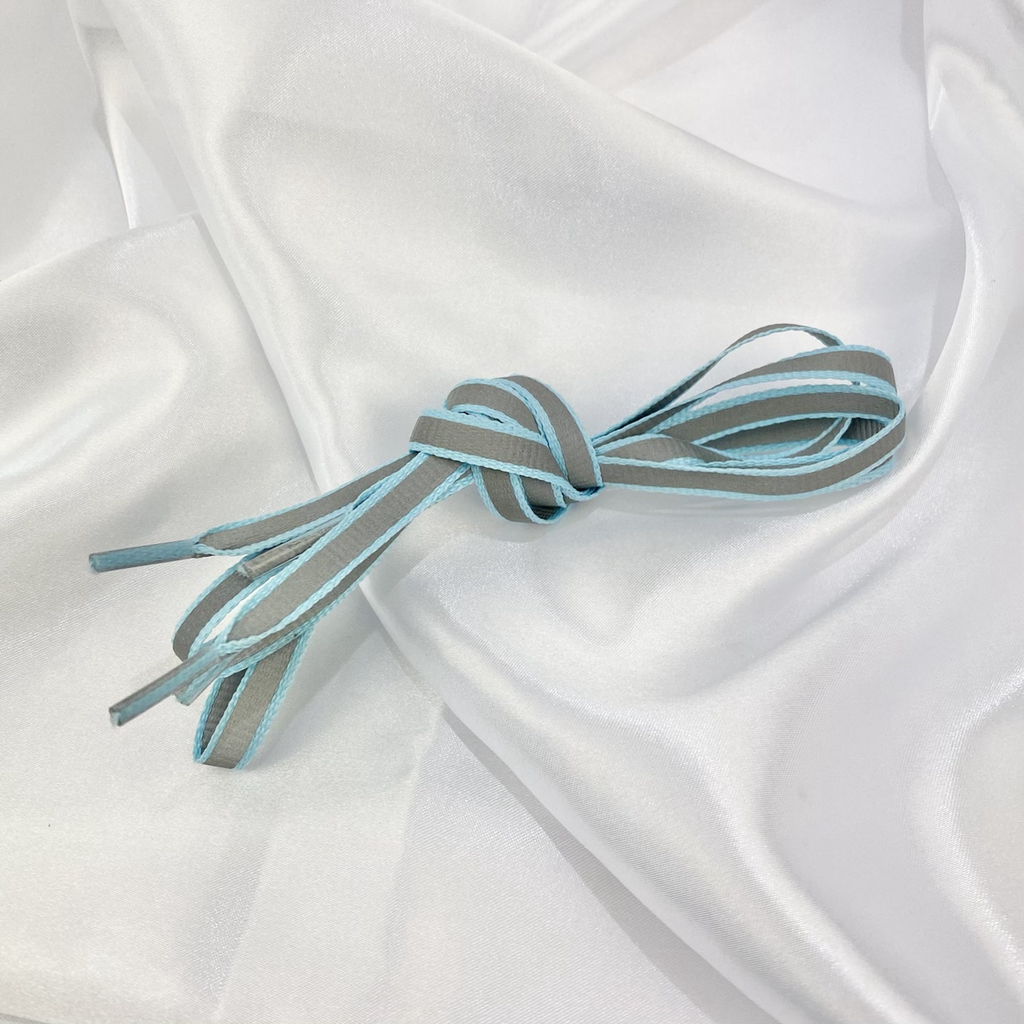 Blue Retro Reflective Laces image 0