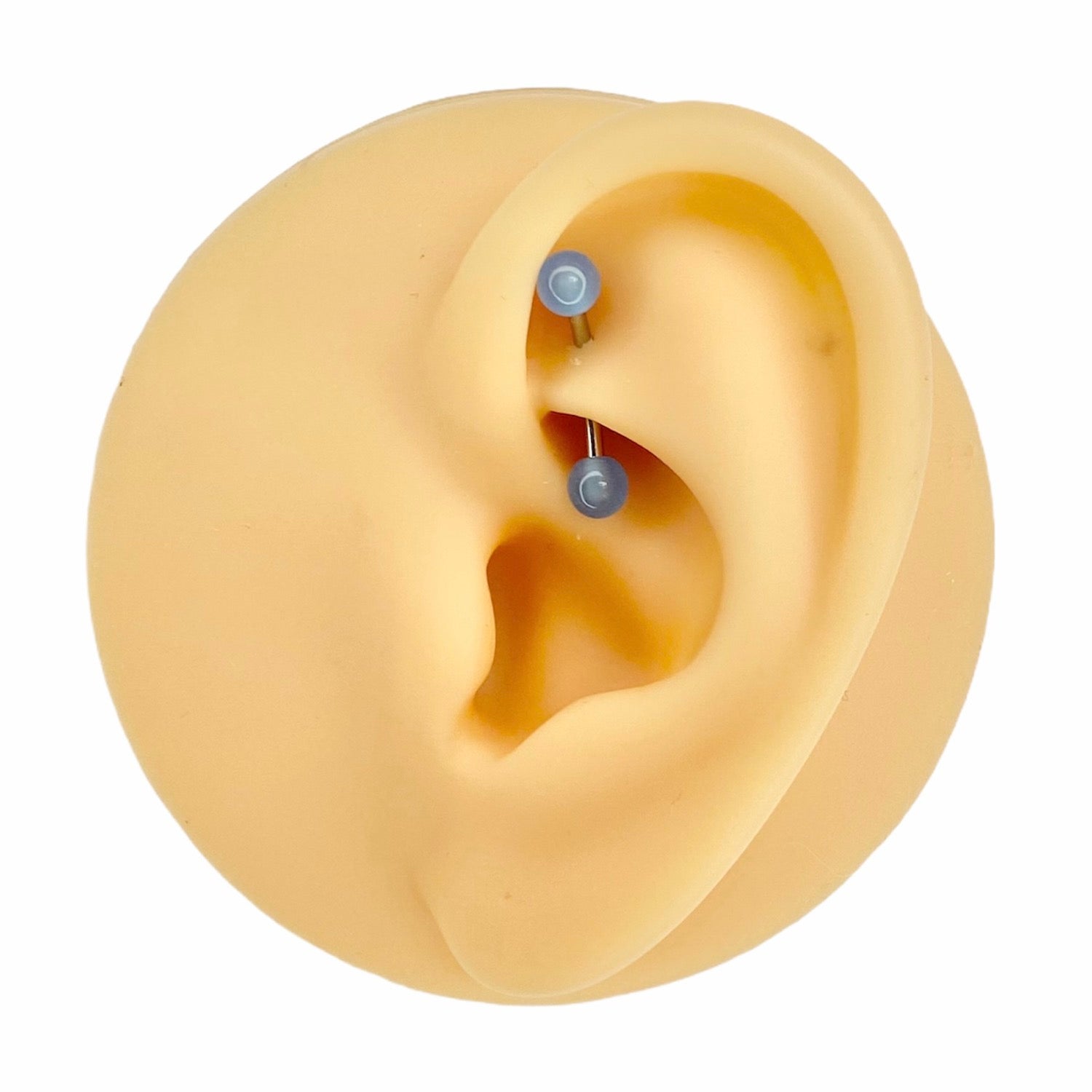 Blue Glow In The Dark Curved Barbell image 0