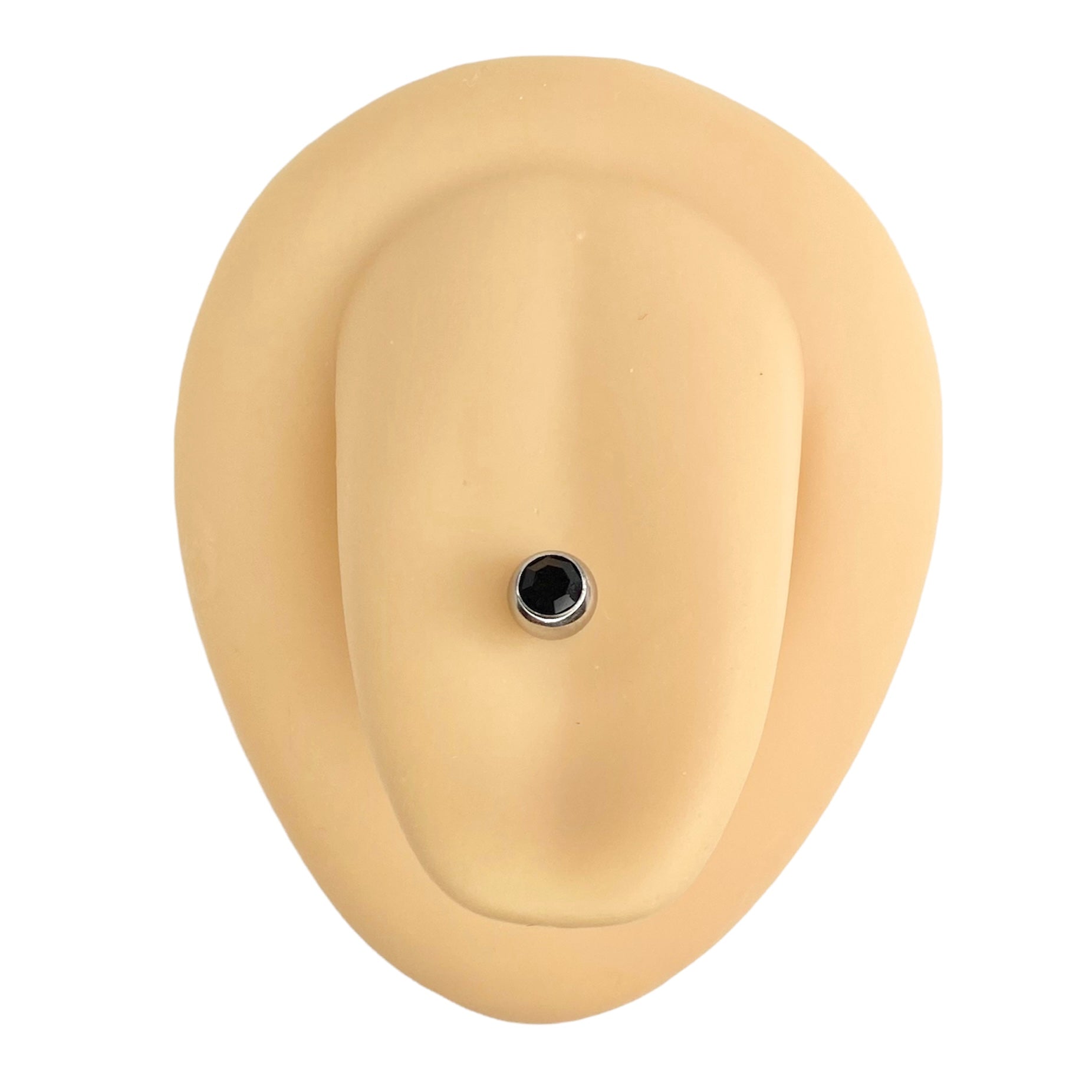 Black Press Fit Gem Ball Tongue Bar image 0