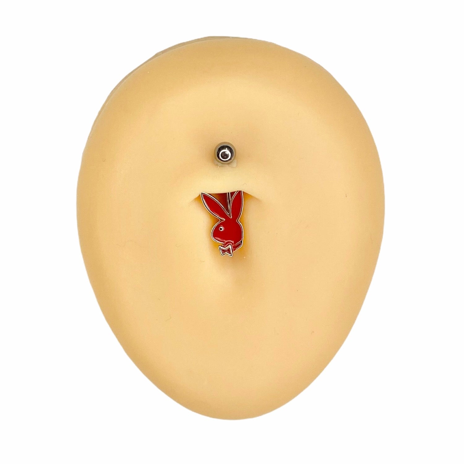 Red Enamel Playboy Belly Bar  image 0