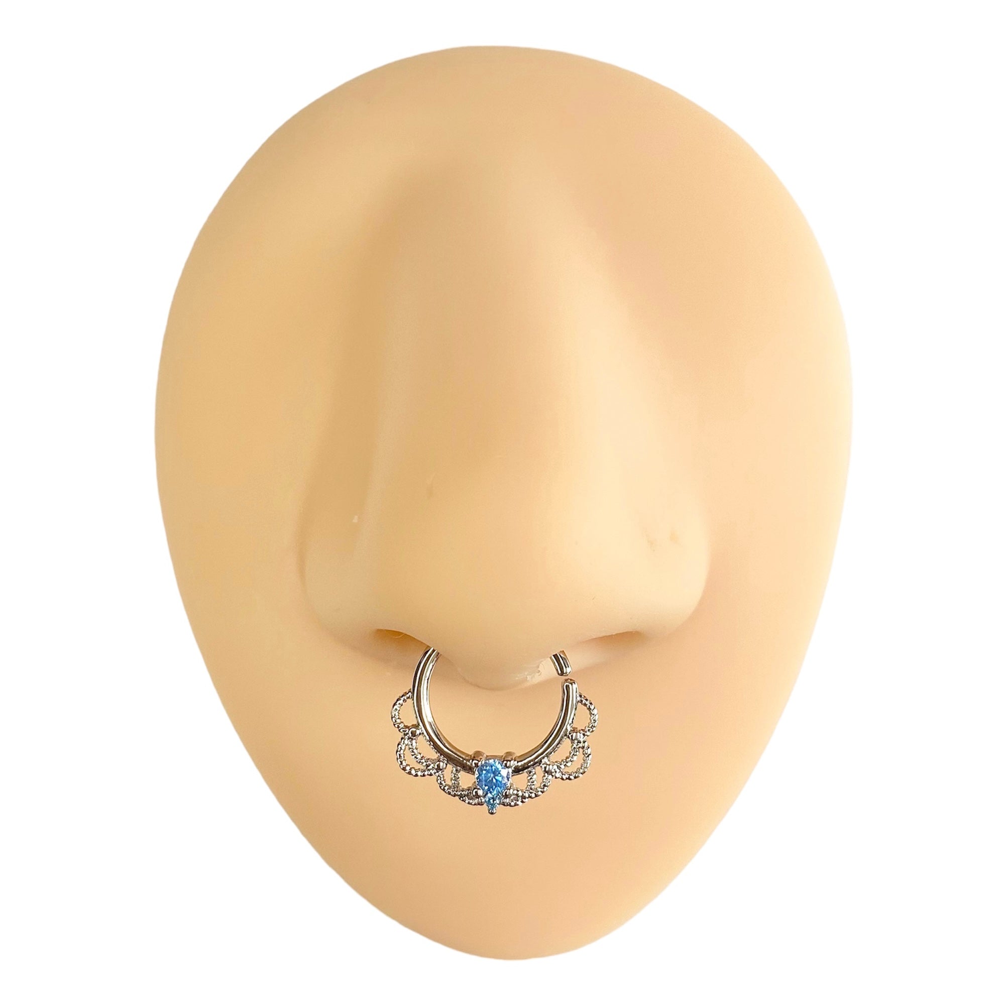 Blue Royal CZ Bendable Hoop  image 0
