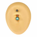 Blue Opal Glitter Belly Bar  image 0