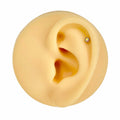 Silver AB CZ Ball Top Flat Back Stud image 0