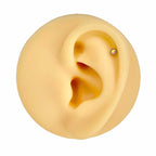 Silver AB CZ Ball Top Flat Back Stud image 0