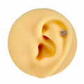 Pink CZ Flower Flat Back Stud image 0