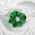 Dark Green Velvet Scrunchie image 0