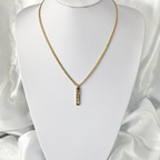Gold CZ Lover Necklace image 1