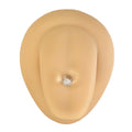 Clear Solid Colour Ball Titanium Tongue Bar  image 0