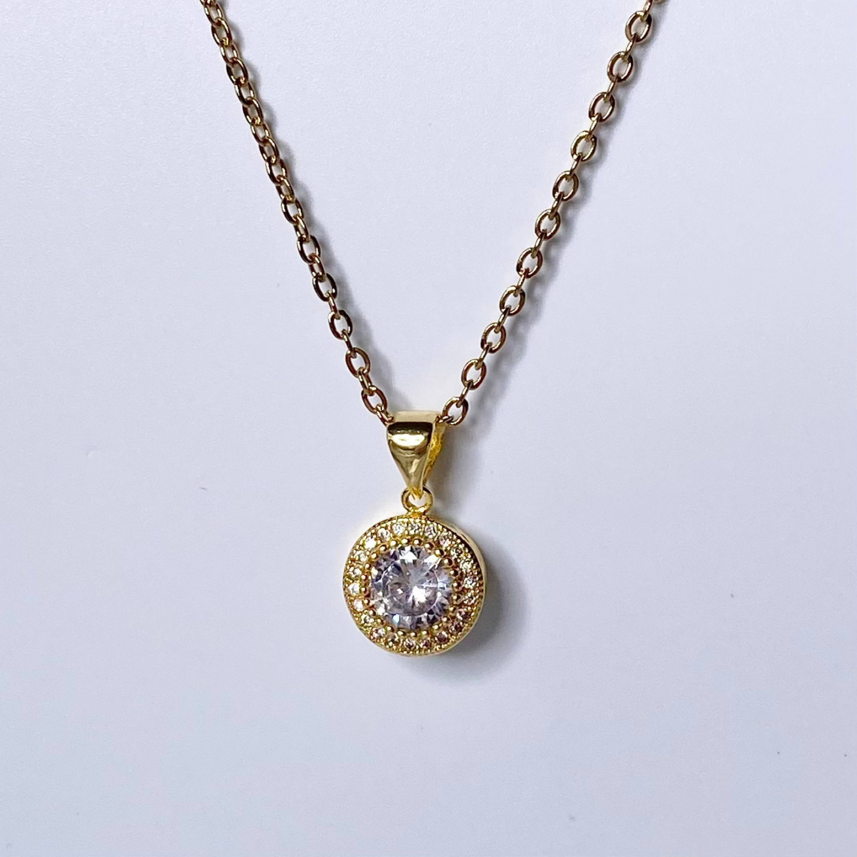 Gold CZ Bling Necklace image 0