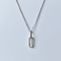 Silver CZ Chain Link Necklace image 0