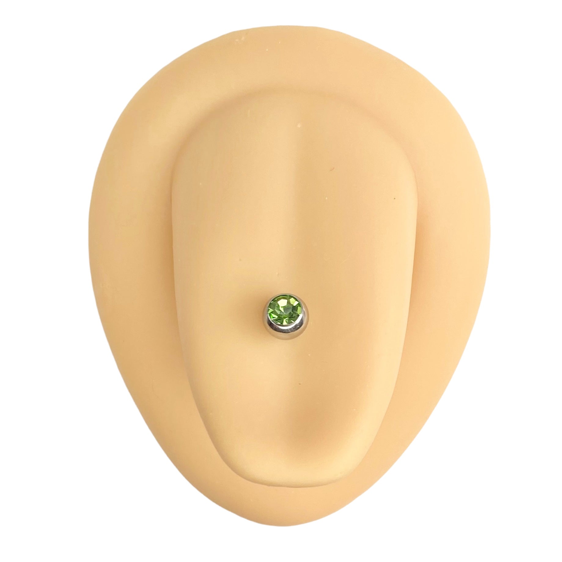 Green Press Fit Gem Ball Tongue Bar image 0