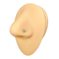 Aurora Borealis Mini CZ Flower Nose Stud image 0