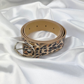 Circle Leopard Print Buckle Belt image 0