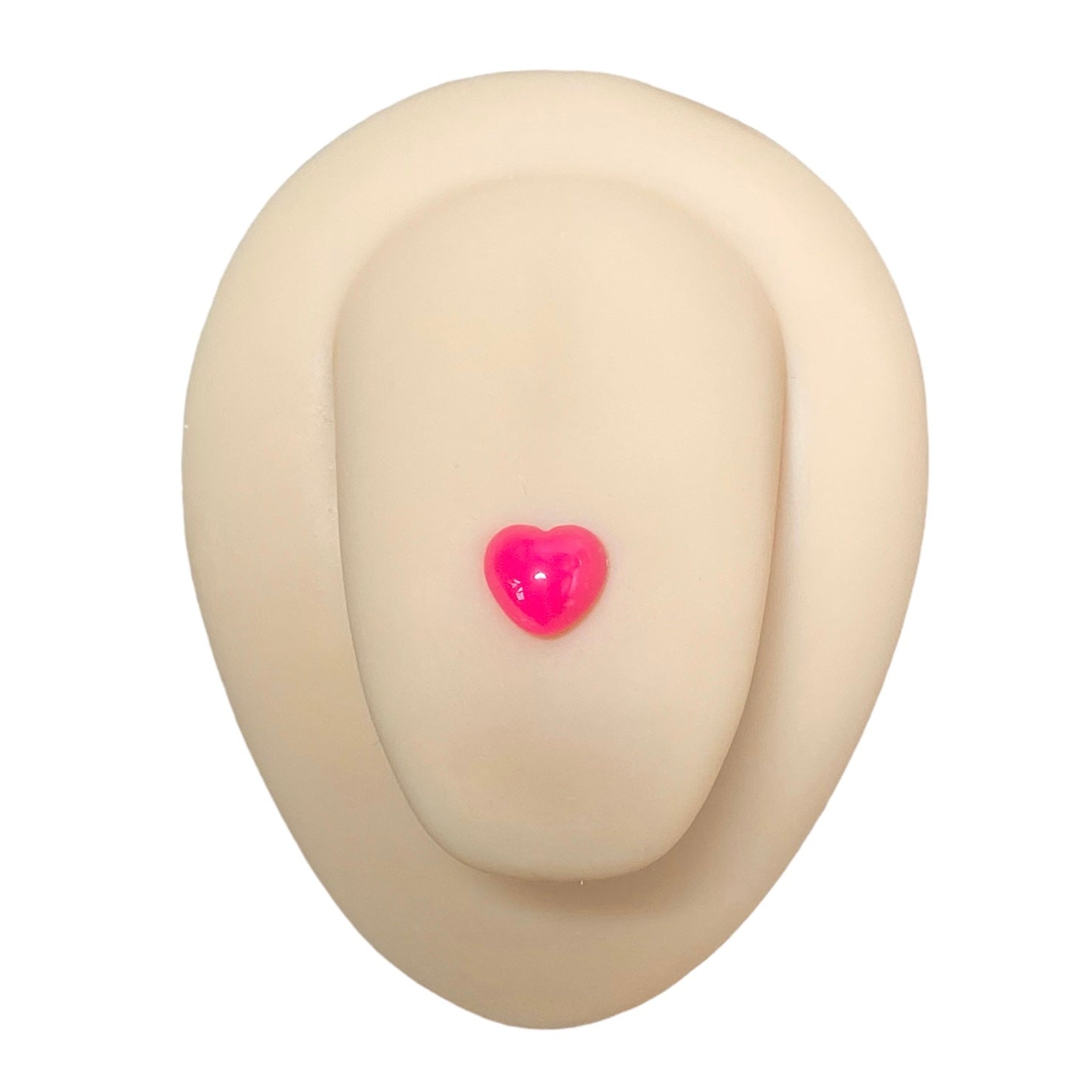 Pink Acrylic Heart Tongue Bar image 0