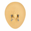 Clear CZ Paved Dangle Playboy Nipple Bar image 0