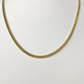 Gold 4mm Curb Chain Necklace image 0