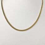 Gold 4mm Curb Chain Necklace image 0