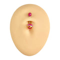 Red AB Coated Belly Bar  image 0