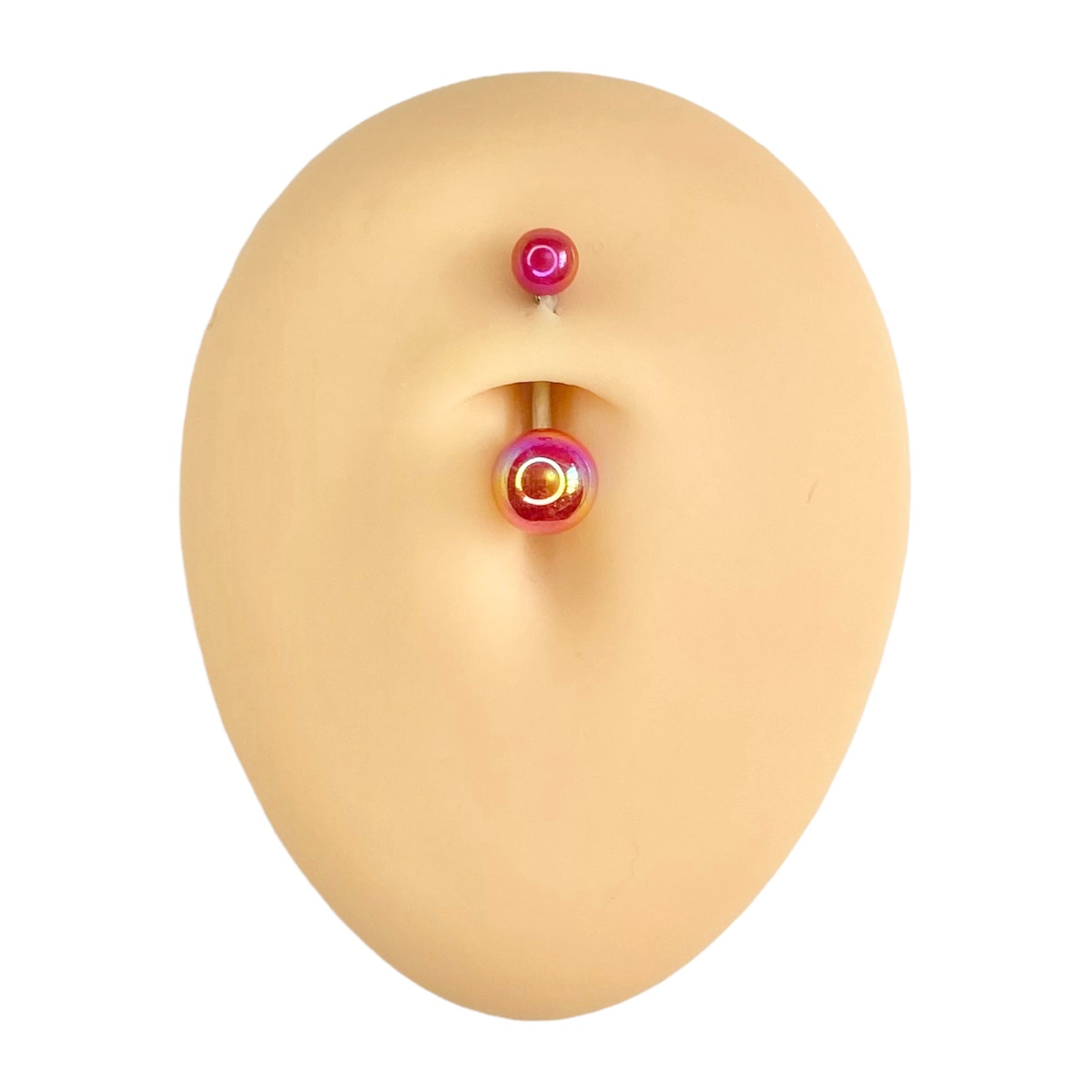 Red AB Coated Belly Bar  image 0