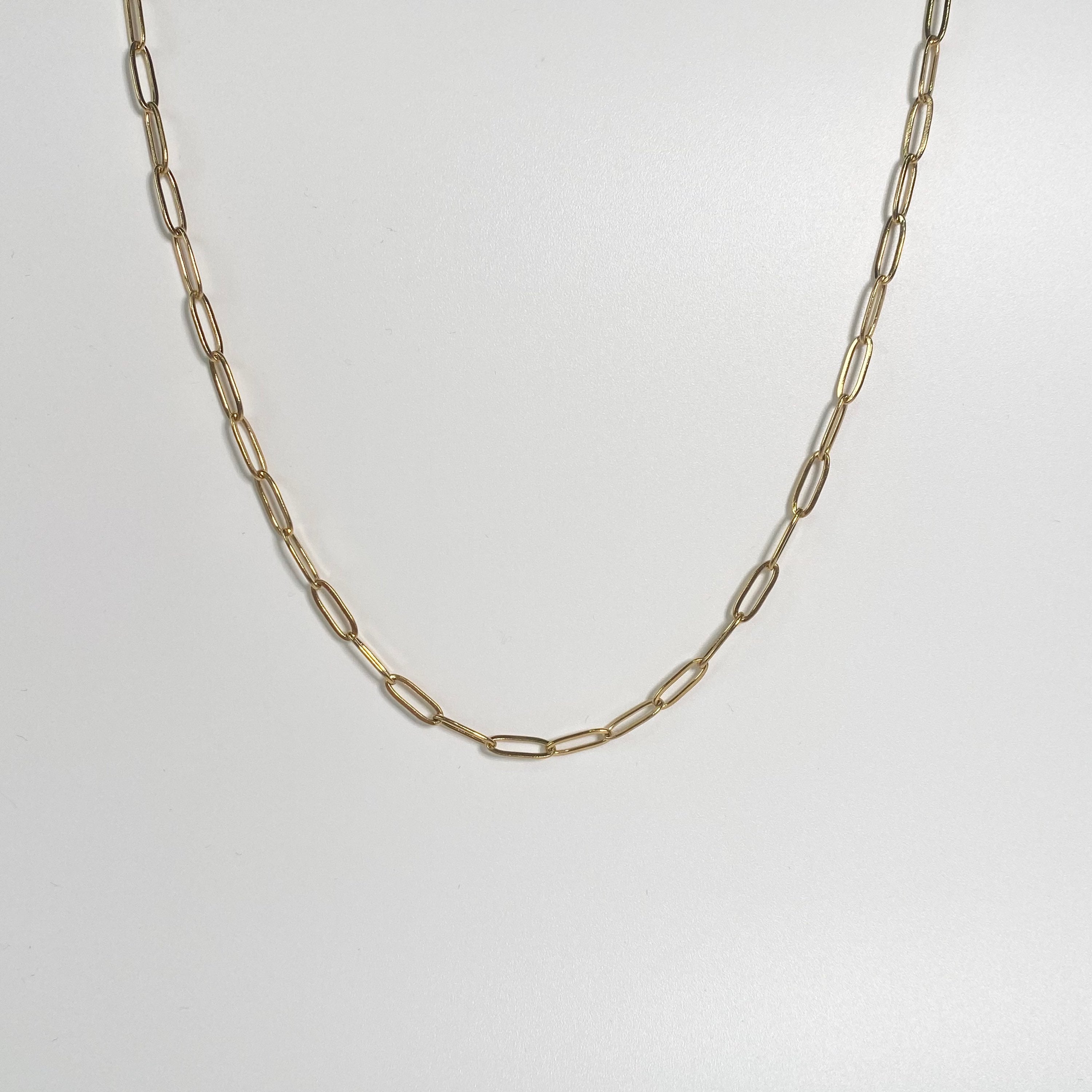 Gold Paperclip Chain Necklace image 0