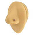 Red 3 CZ Paved Heart Nose Stud image 0