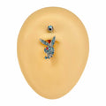 Blue CZ Playboy Belly Bar  image 0