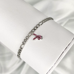Pink Mini CZ Playboy Anklet image 1