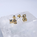 Gold Mini Teddy Bear Stud Earrings image 0