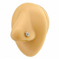 White Illuminating Flower Nose Stud image 0