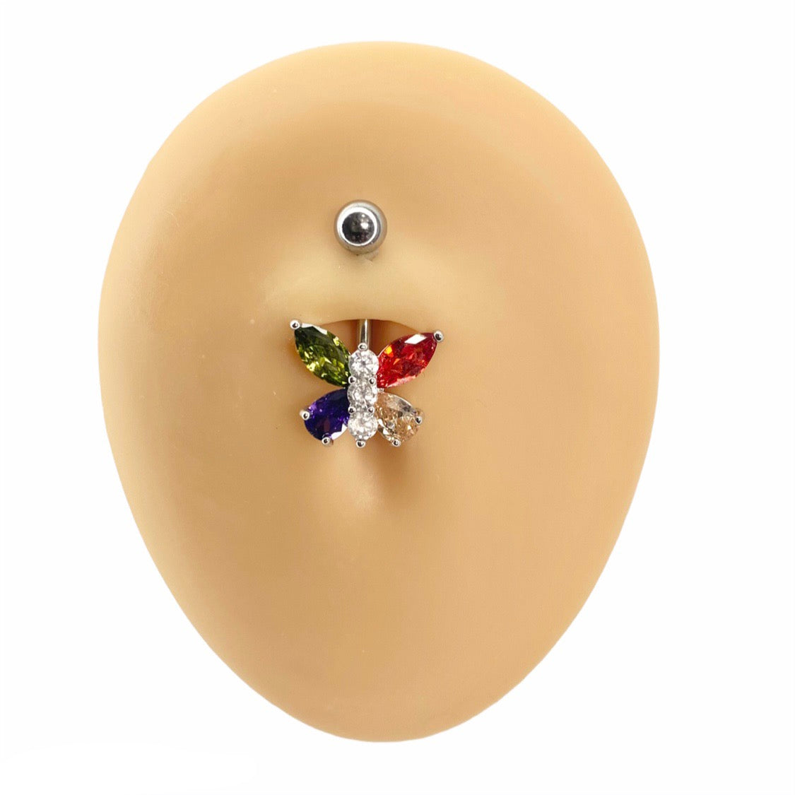 Multi Bling Butterfly Belly Bar  image 0