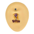 Pink Crystal Bitch Dangle Belly Bar image 0