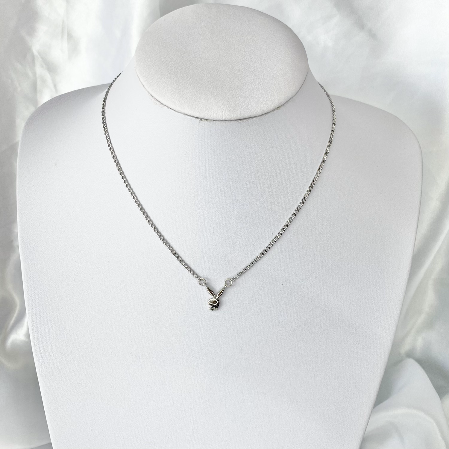 Silver CZ Eye Playboy Necklace image 1