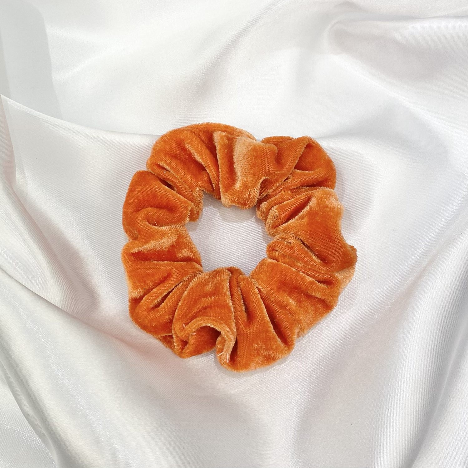 Burnt Orange Velvet Scrunchie image 0