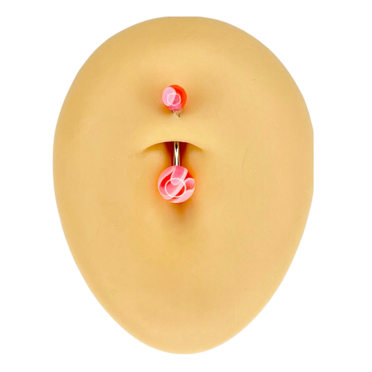 Pink Marble Effect Belly Bar  image 0