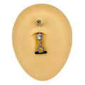 Libra Zodiac Dangle Belly Bar  image 0