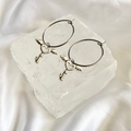 Winged Key Hoop Earrings image 0
