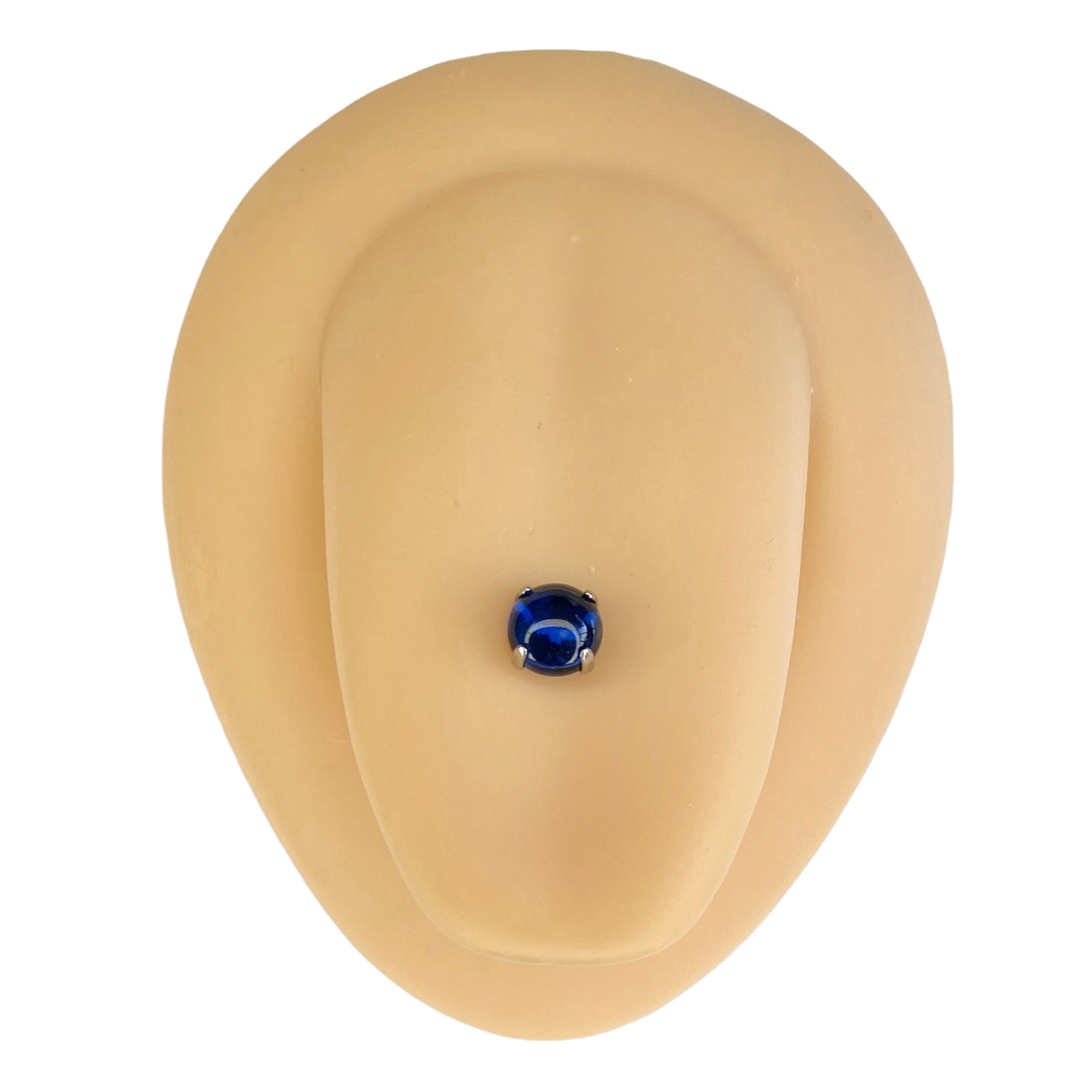 Blue Cabochon Stone Tongue Bar image 0