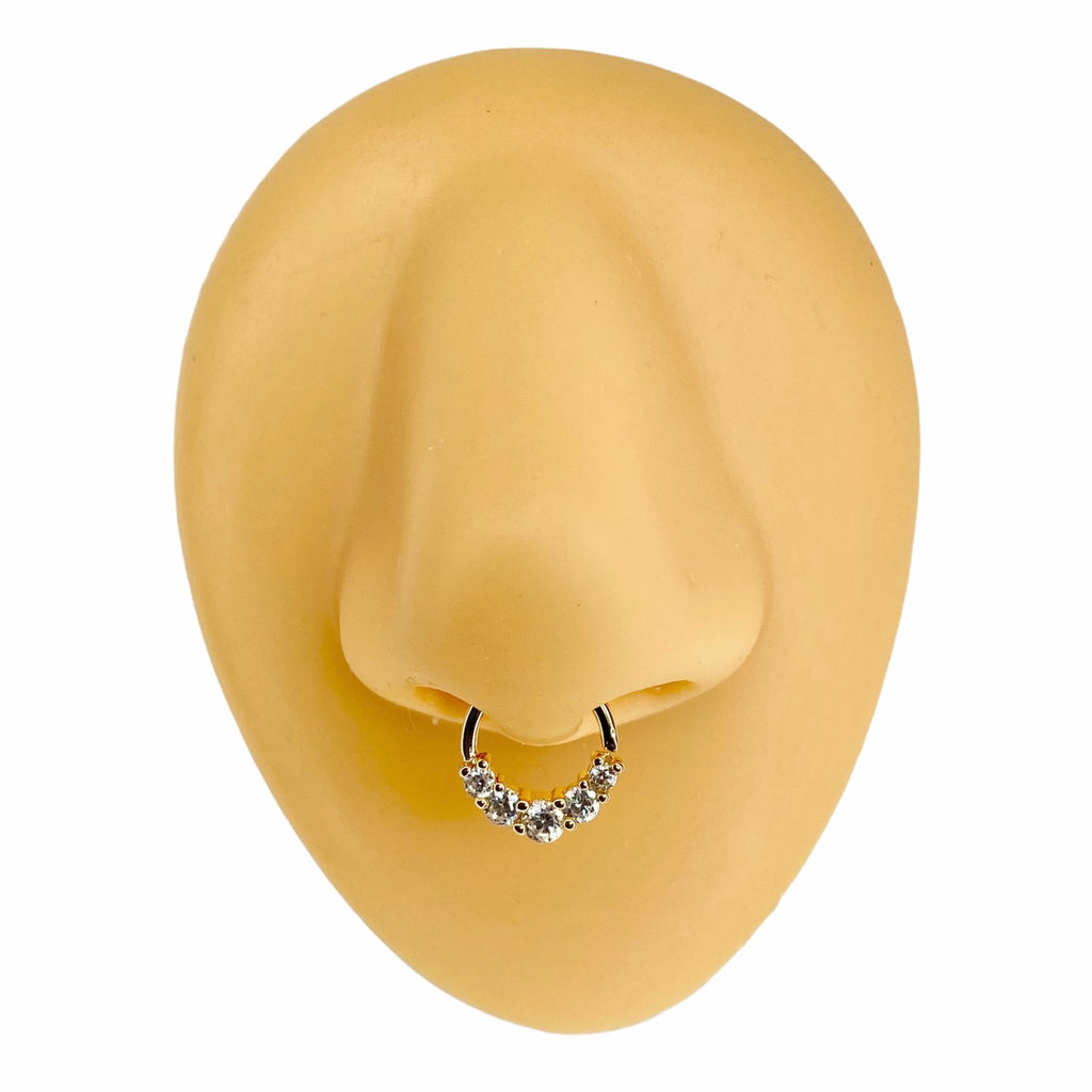 Gold Clear CZ Bling Bendable Hoop  image 0