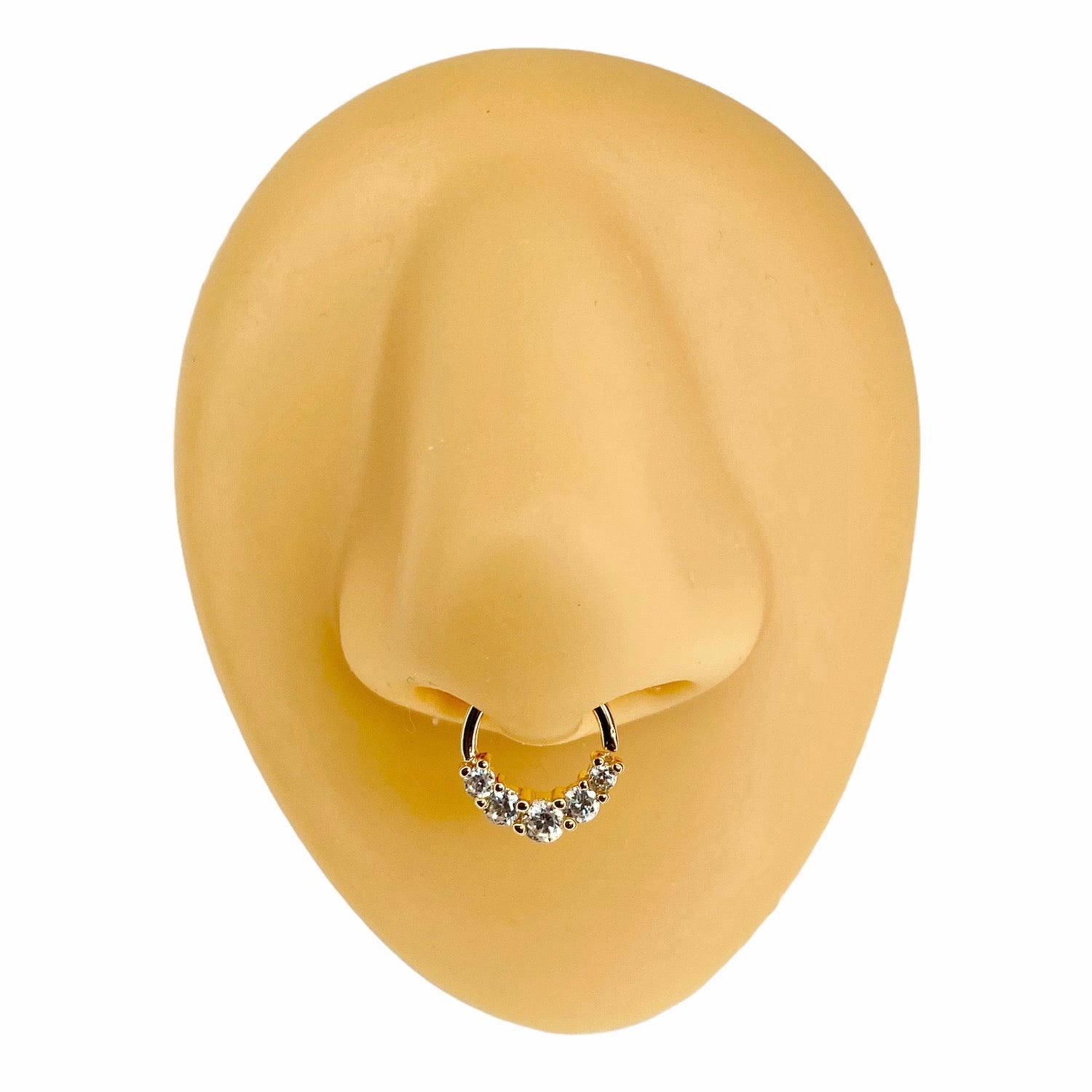Gold Clear CZ Bling Bendable Hoop  image 0