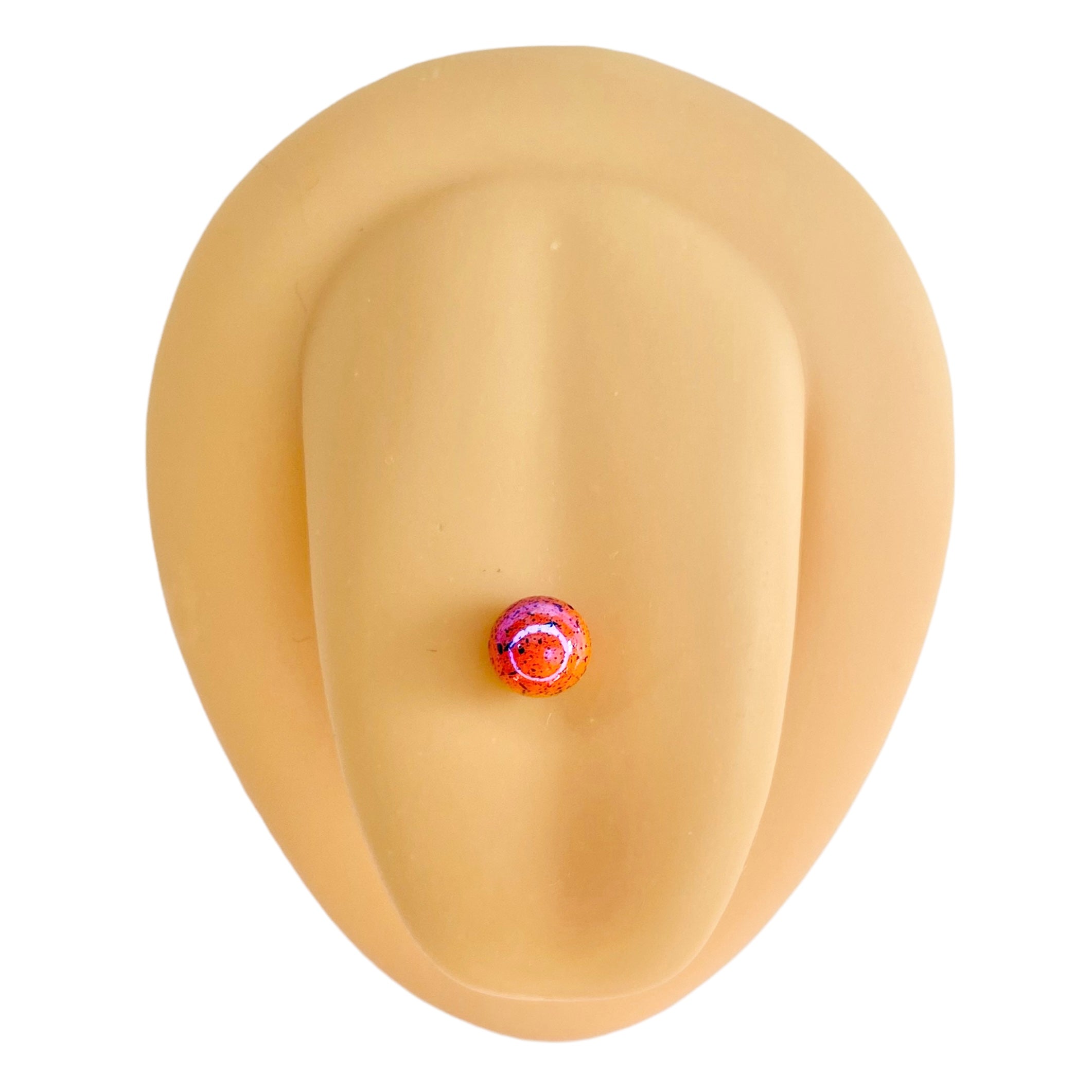 Orange AB Coated Splash Effect Tongue Bar image 0