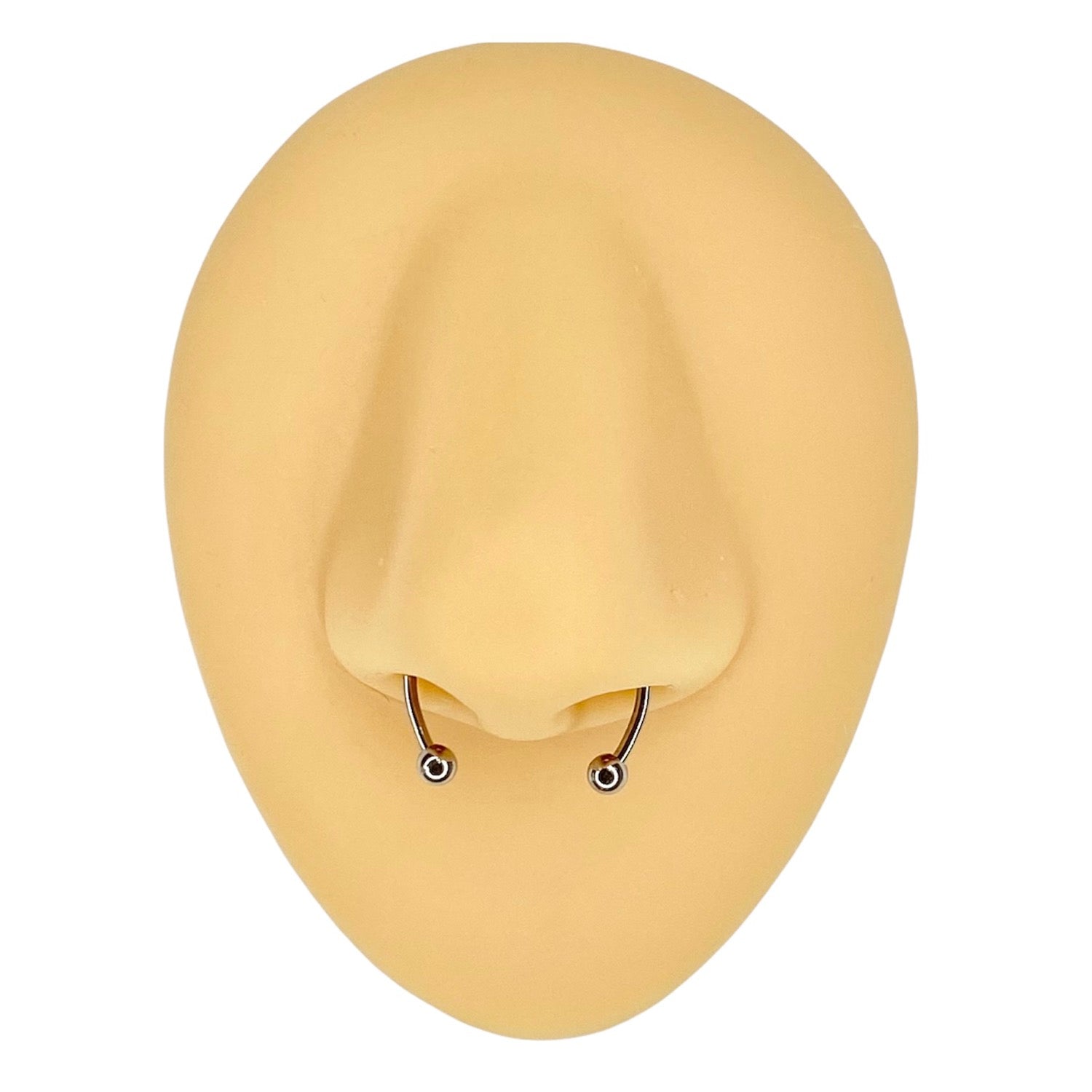 Silver Fake Septum Magnetic Horseshoe image 0
