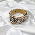 Heart Leopard Print Buckle Belt image 0