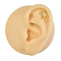 Gold CZ Paved Lizard Flat Back Stud image 0