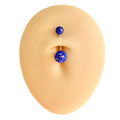 Blue Metallic Splatter Belly Bar  image 0