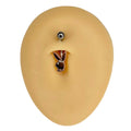 Rose Gold Playboy Rhinestone Eye & Headband Belly Bar image 0