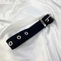 Black Eyelet Buckle Belt image 0