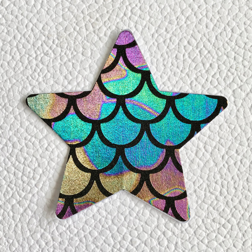 Black Holographic Scale Star Nipple Covers image 0