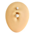 White Metallic AB Belly Bar  image 0